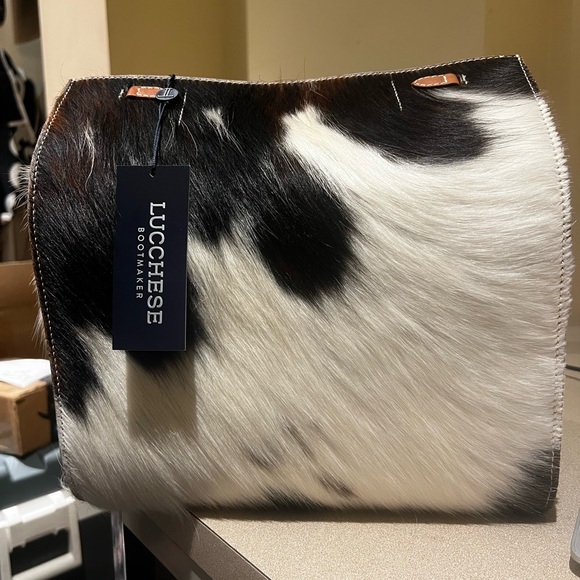 Lucchese Black and White Hair-On Tote Bag - Picture 2 of 7